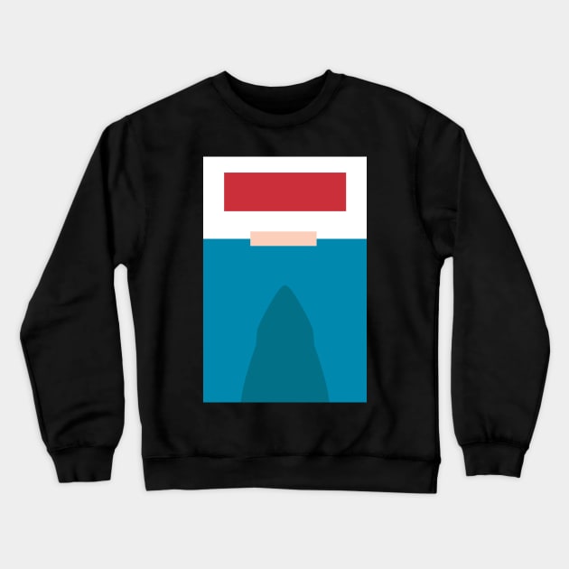 Jaws Simple Crewneck Sweatshirt by ArtbyCorey